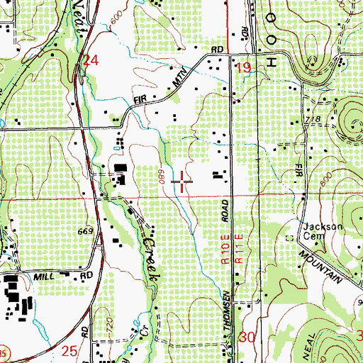 Topographic Map of Rasmussen Farms, OR