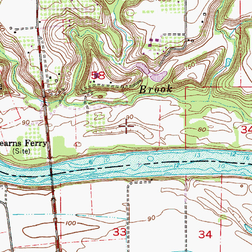 Topographic Map of Willamette Farms, OR