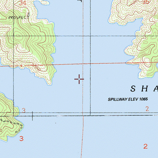 Topographic Map of Big Backbone Creek Inlet, CA