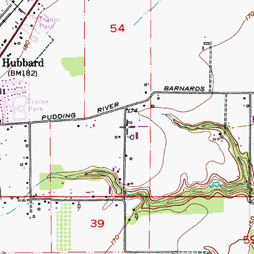 Topographic Map of Lazy 54 Farm, OR