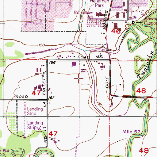 Topographic Map of Valley Blue Farms, OR