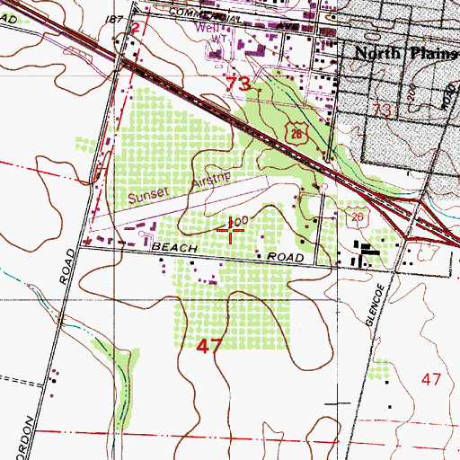 Topographic Map of Jossy Farms, OR