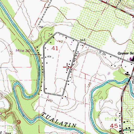 Topographic Map of Extra Perennial Nursery, OR