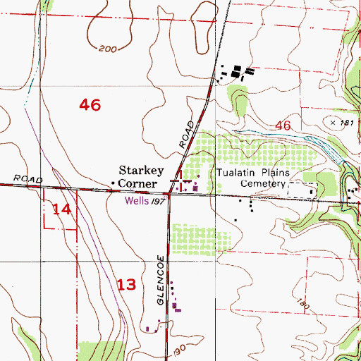 Topographic Map of Larsen Farm Nursery, OR