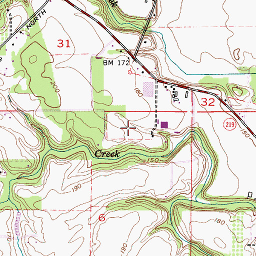 Topographic Map of Gold Hill Nursery, OR