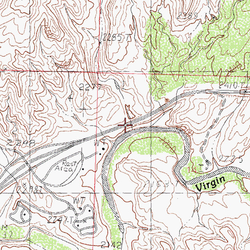 Topographic Map of Cedar Pockets Wash, AZ