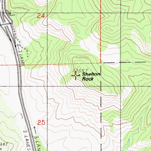 Topographic Map of Bailey Hill, CA