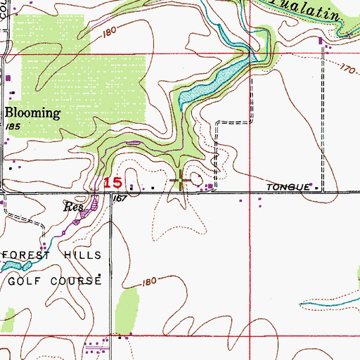 Topographic Map of Crawford's Nursery, OR
