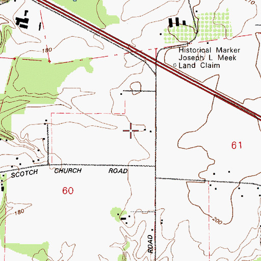Topographic Map of Sunset Farm and Nursery, OR