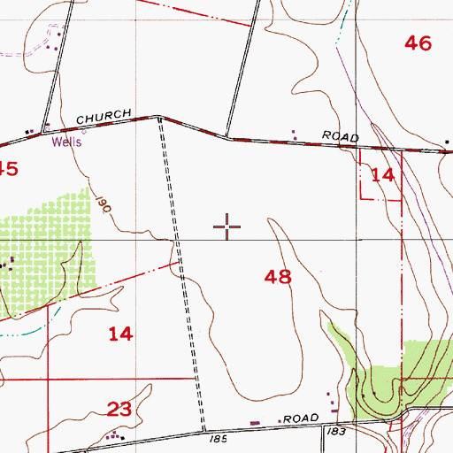 Topographic Map of Townsend Farms, OR