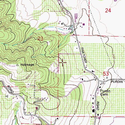 Topographic Map of Noble Hill Farm, OR
