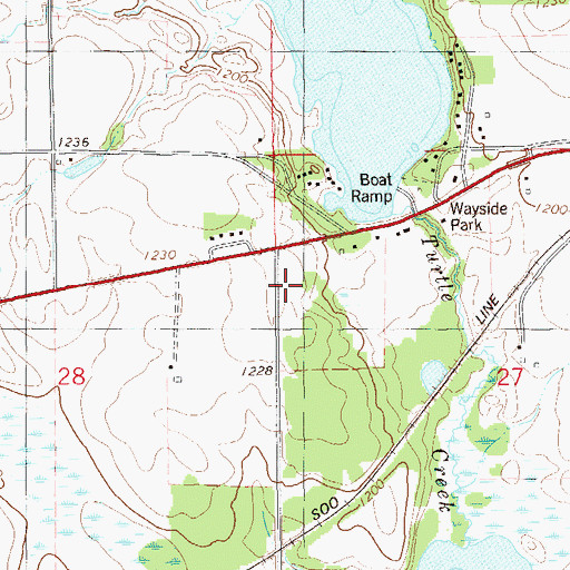 Topographic Map of Castelle Farm, WI