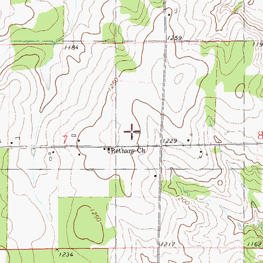 Topographic Map of Degerman Daries, WI
