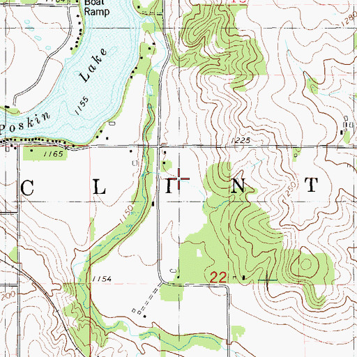 Topographic Map of Silver Sky Farm, WI