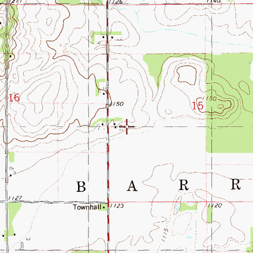 Topographic Map of Lane Yule Farm, WI