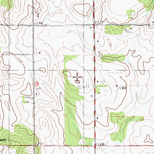 Topographic Map of Sterling Farm, WI