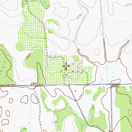 Topographic Map of Pentahope Farms, GA