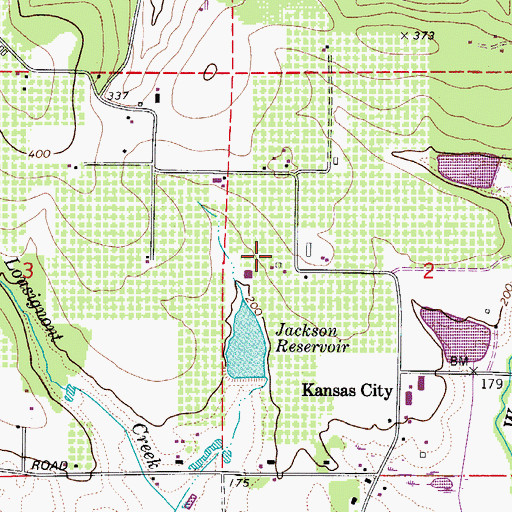 Topographic Map of Lewis Farm, OR