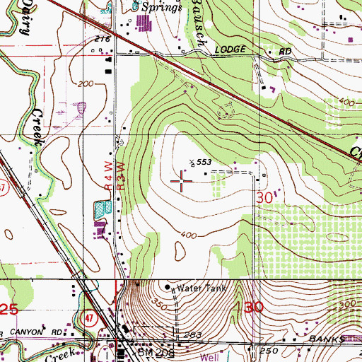 Topographic Map of Covey Ridge Vineyard, OR