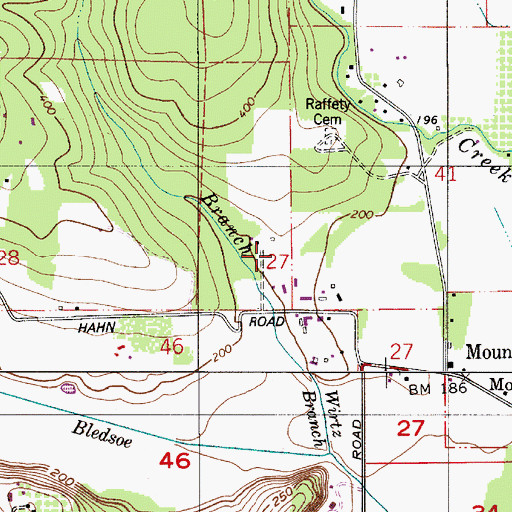 Topographic Map of Silver Winds Farm, OR