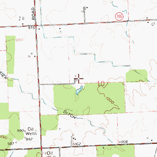 Topographic Map of Ernst Swine Farm, OH