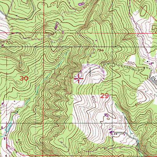 Topographic Map of Hawks Mountain Ranch, OR