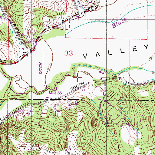 Topographic Map of Upstream Ranch, OR