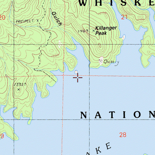 Topographic Map of Baxters Gulch, CA