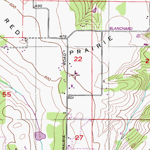 Topographic Map of N and E Farms, OR