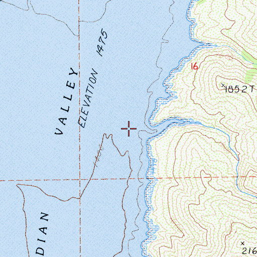 Topographic Map of Bean Canyon, CA