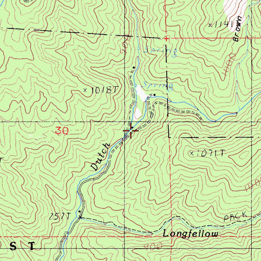 Topographic Map of Bear Creek, CA