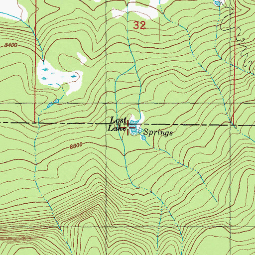 Topographic Map of Lost Lake, CO