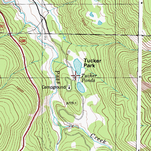 Topographic Map of Tucker Ponds, CO