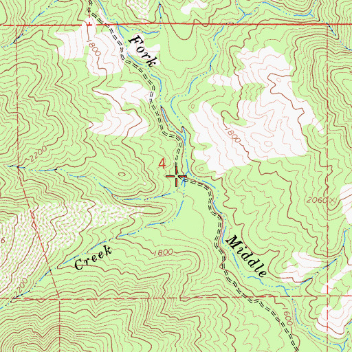 Topographic Map of Bear Creek, CA