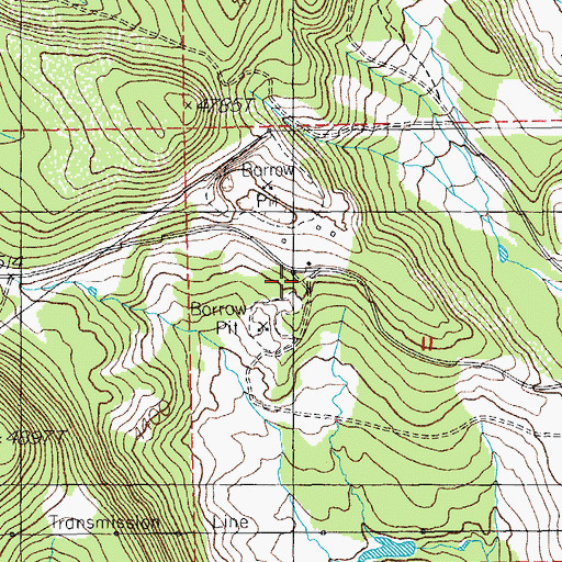 Topographic Map of Balsam Road Quarry, OR