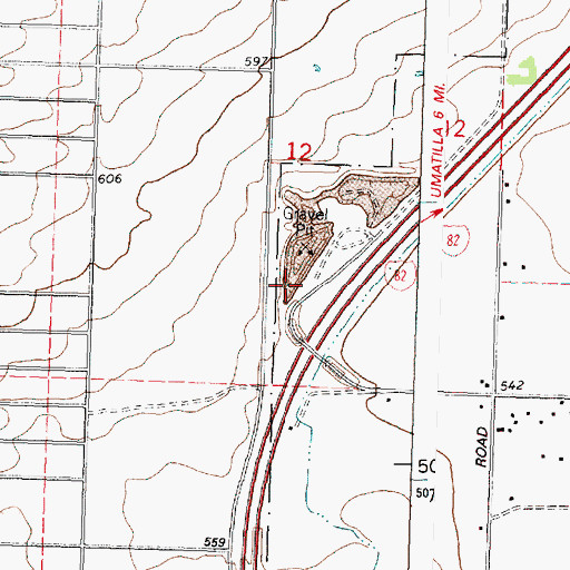 Topographic Map of Bannister Pit, OR