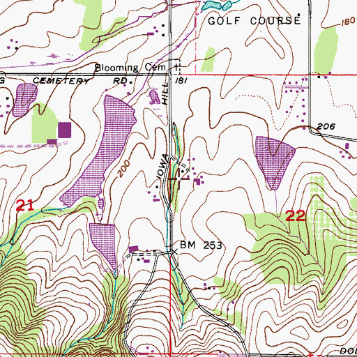 Topographic Map of Unger Farms, OR
