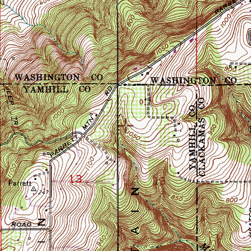 Topographic Map of Monte Bella Ranch, OR