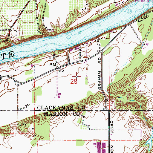 Topographic Map of Lone Star Ranch, OR