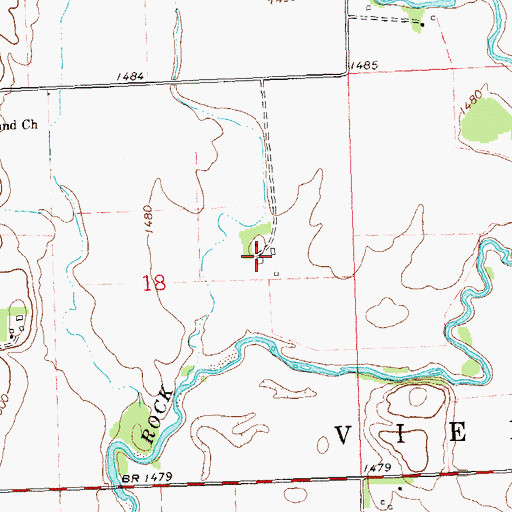 Topographic Map of Vans Dairy, MN