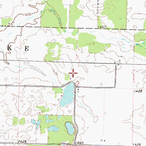 Topographic Map of Jorgenson Dairy, MN