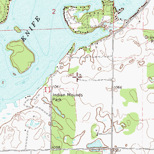Topographic Map of Knife Lake Dairy, MN