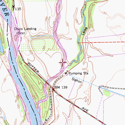 Topographic Map of Big Chico Creek, CA