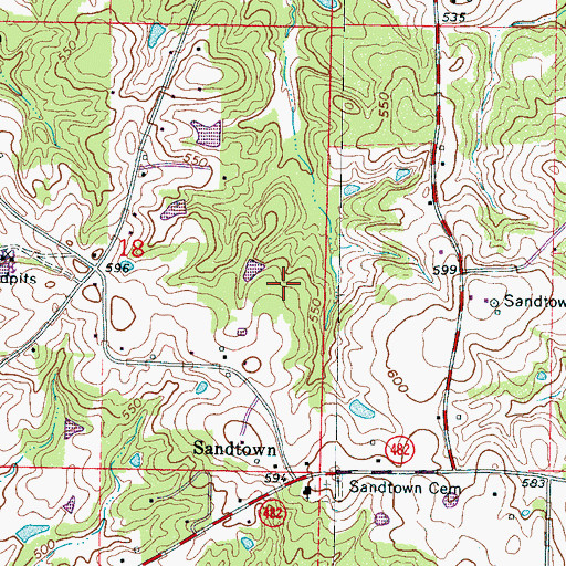 Topographic Map of Jayroe Farm, MS