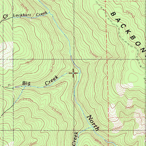 Topographic Map of Big Creek, CA