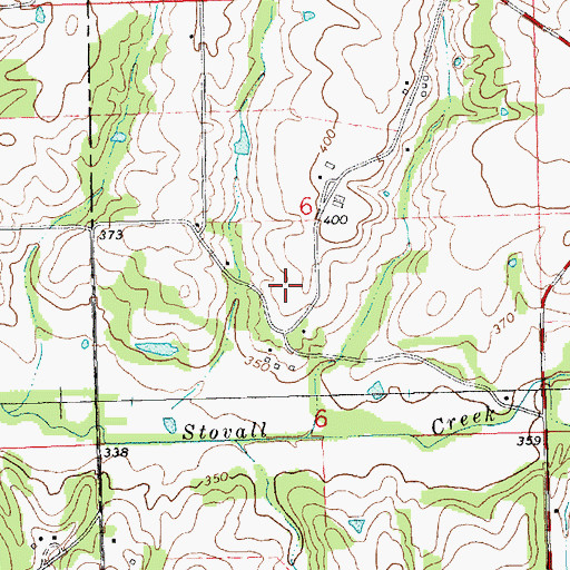 Topographic Map of Rials Farms, MS