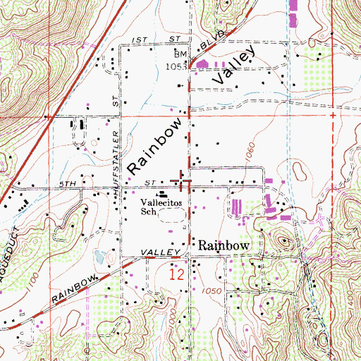Topographic Map of North County Fire Protection District Station 6, CA
