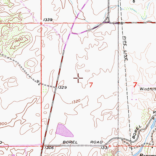 Topographic Map of French Valley Fire Station #83, CA