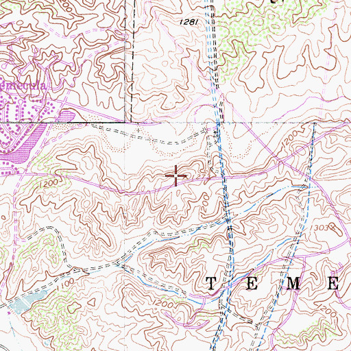 Topographic Map of Riverside County Fire Department Station 84 Parkview, CA