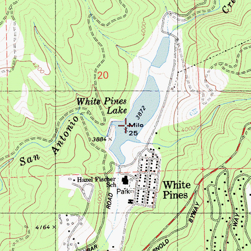Topographic Map of Big Trees Creek, CA